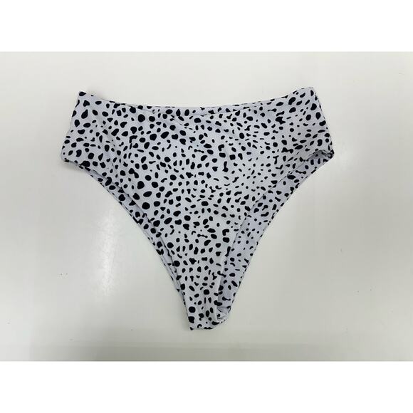Shein Womens Swimsuit Bikini Bottoms Size Medium Animal Print High Waisted - Picture 1 of 7